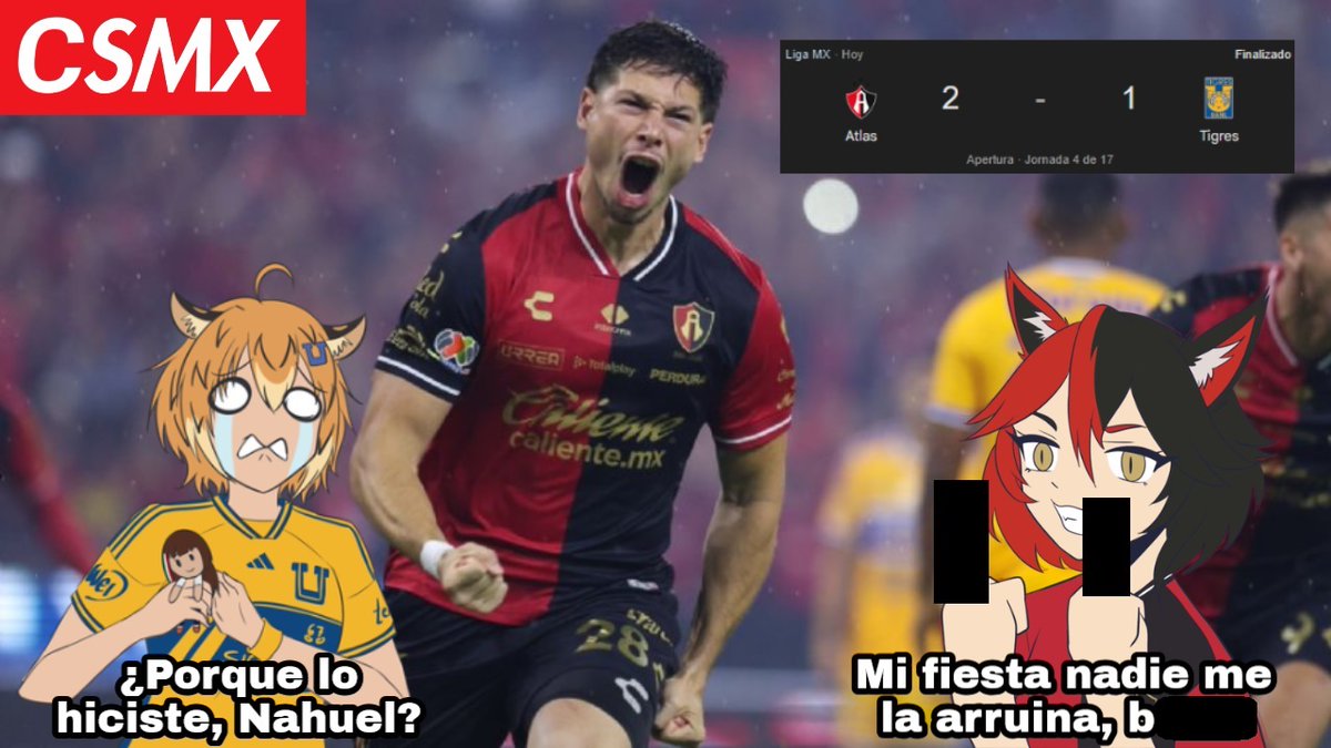 Chilo_Sports_MX's tweet photo. Akari tuvo una buena celebración del 110° aniversario del Atlas a lo Atlas, aunque nuestra Andrea no la paso bien esta noche...

#LigaMX #SabadoFutbolero #AtlasFC #TigresUANL https://t.co/v2ygulBZwy