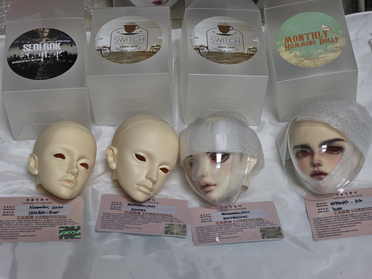 KIM_GAM_'s tweet photo. #트인덕장터
스위치 헤드 왼쪽부터
1.설록 이베(파베/중고) 6만​
2.소화(파베/미사용) 12만
3.소화(로화/미상 메컵) 10만
4.루안(파베/샵제 메컵) 16만

모두 인증서,딥박 같이 갑니다.
메이크업 유지 자유이며, 루안은 소액 비용 포함되어 있습니다. https://t.co/GoFrYpj6iV