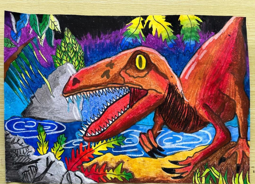 Lujan_aaron's tweet photo. After-school fun with my little artist! We turned a plain paper into a colorful dinosaur together  Small hands, big smiles u0026 tons of laughter  #FamilyFunTime， https://t.co/QH9HA8rXae