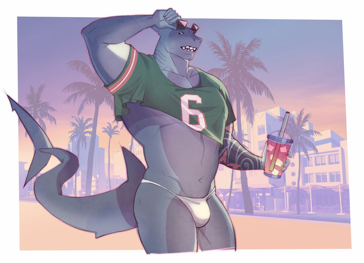 trolllover69's tweet photo. Can you call this a basking shark? Ehh ehhh...!? 

#art #furryartㅤㅤㅤ https://t.co/t1B22SuwK4