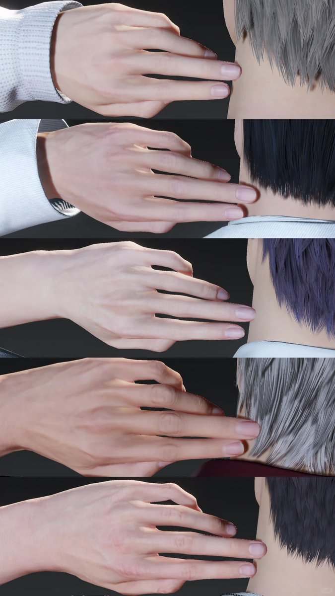 Rafsylzay1's tweet photo. Wait, the hand sizes actually match their heights 😭 
#lads #LoveandDeepspace #loveanddeepspace #ladscy #Sylus #Xavier #Caleb #Rafayel #Zayne https://t.co/xSEIFMIBdC