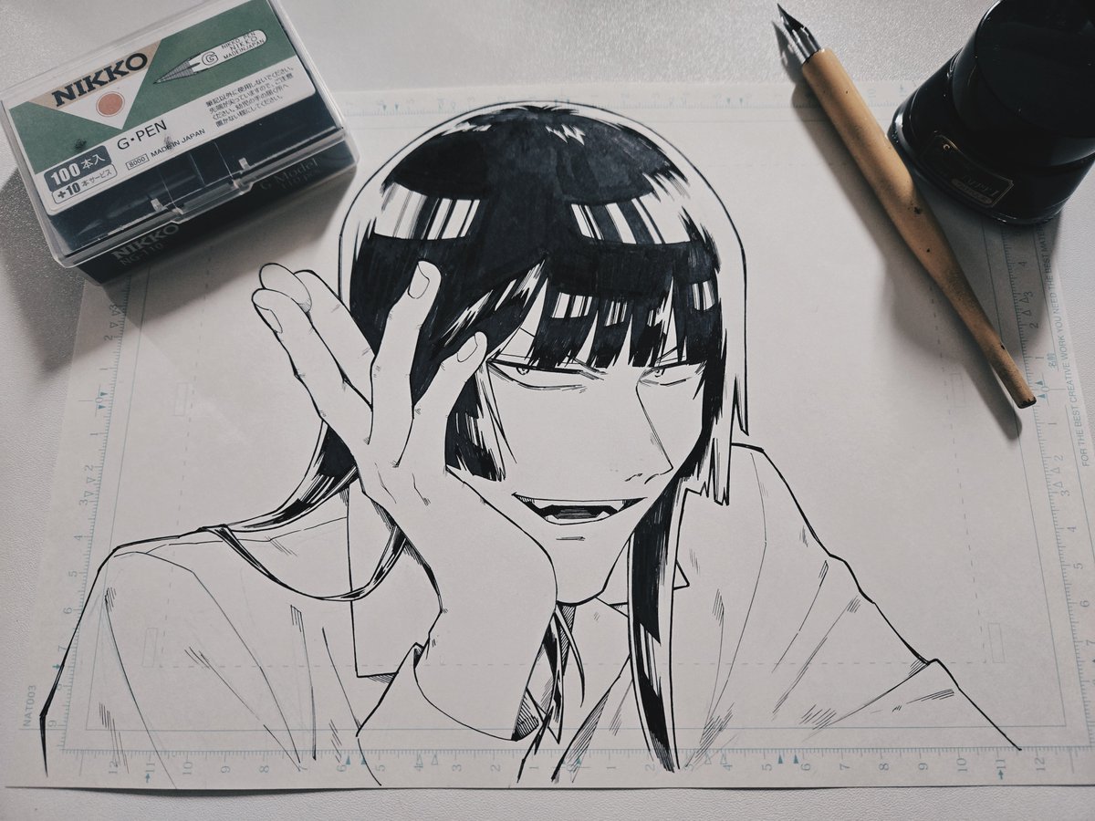 nkzt_h's tweet photo. 久しぶりにアナログやりたくなったので白山小金描きました。 https://t.co/2qS95QstU4