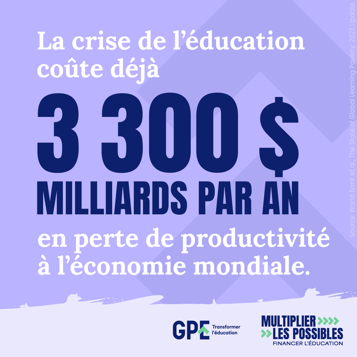 GPforEducation's tweet photo. Sans une action urgente, les crises de l'éducation et de son financement s'aggraveront, accentuant la pauvreté, les inégalités et l'instabilité.

Investir dans l'éducation, c'est #MultiplierLesPossibles pour tous, et garantir la paix et la prospérité.

#FinancerlÉducation https://t.co/BzNYYnBjnu