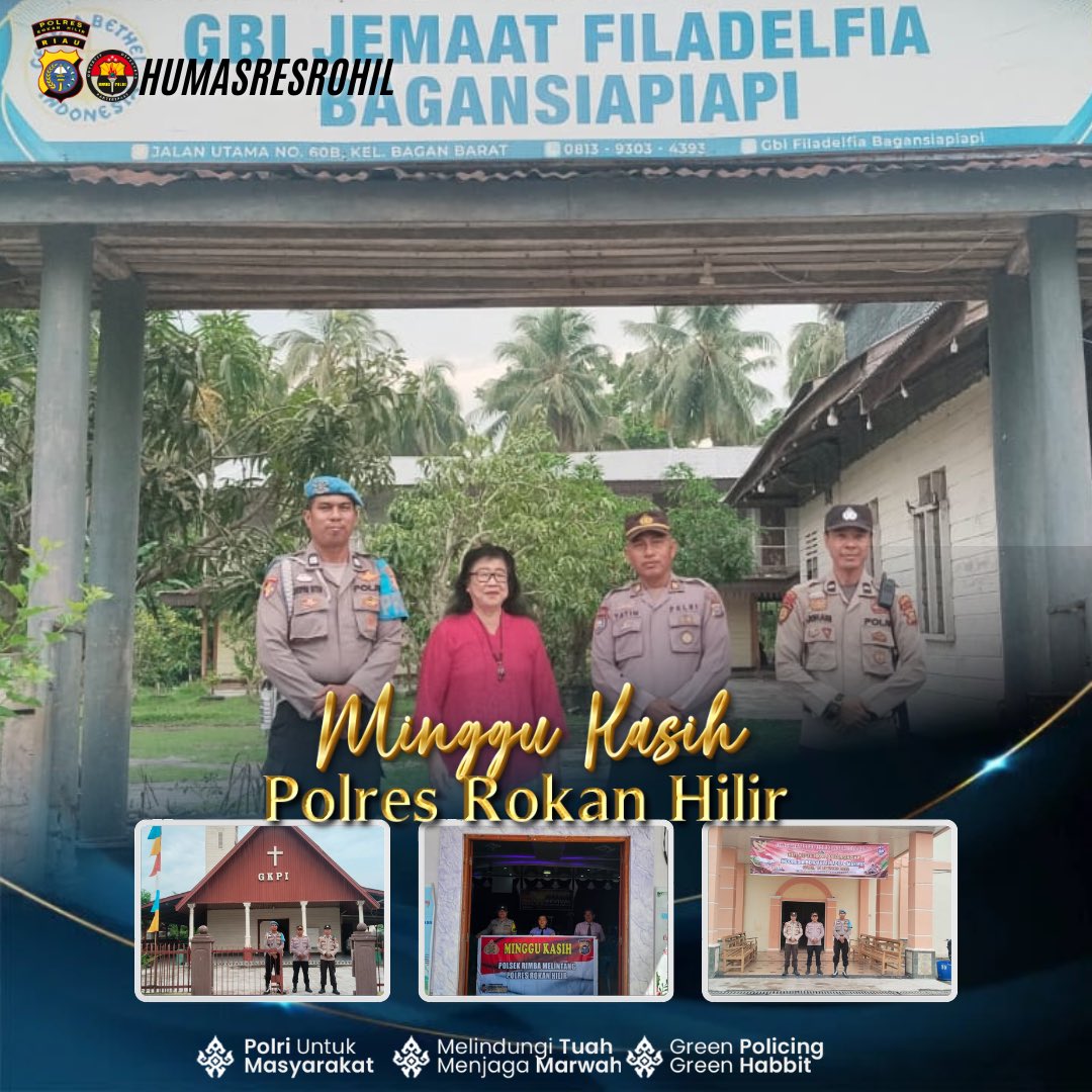 Humasres_Rohil's tweet photo. Minggu kasih polres rokan hilir
#greenpolicing
#melindungituahmenjagamarwah
#polriuntukmasyarakat https://t.co/bwYVWdTkTF