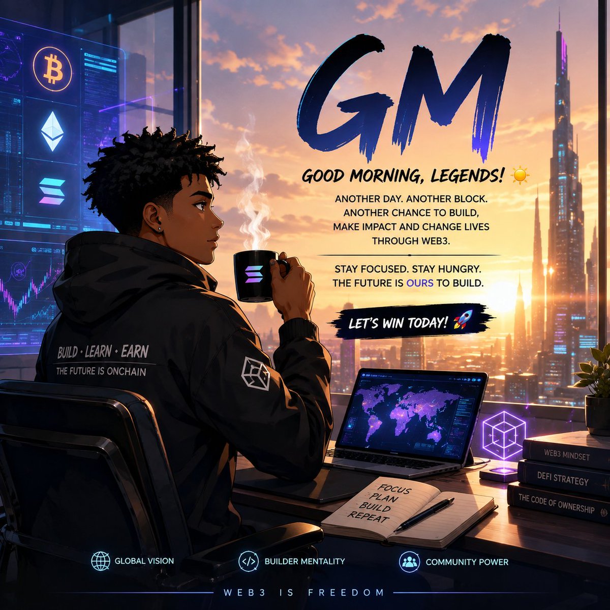 axelcryptatfy's tweet photo. GM, legends ☀️

Another day. Another block. Another chance to build, learn, and make an impact.

Stay focused. Stay curious. Keep showing up.

The future is being built by the people who refuse to stop learning.

Let’s win today. 🚀

What are you building today? https://t.co/ZSVRZ4o6Q9