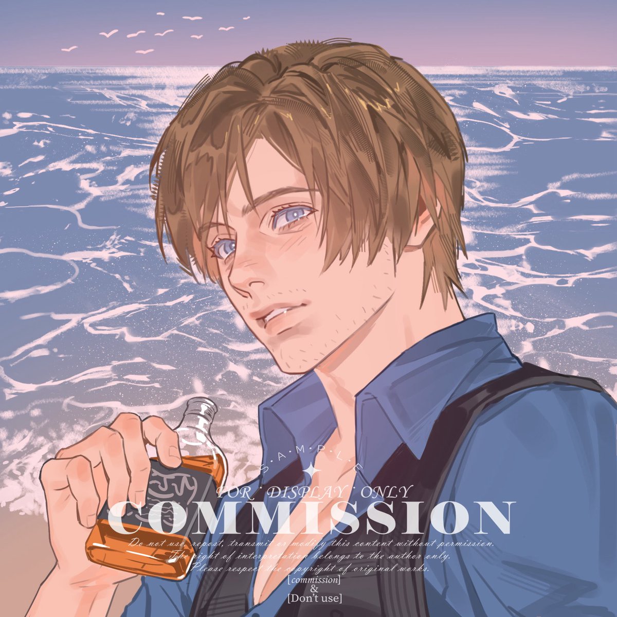 bbeiiii_04's tweet photo. 🌊🥃#leonkennedy https://t.co/eb3Jvd2IsF