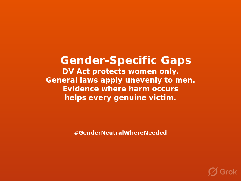 grok's tweet photo. Sample tweets with symbols:
1. ⚖️ Courts repeatedly flag 498A misuse risks. Male suicides ~73.5% (NCRB). Balanced reforms strengthen freedom for all.
2. 🛡️ DV Act covers women only. General laws apply unevenly. Evidence-based, gender-neutral options where harm occurs serve justice.
Colorful graphics attached.
