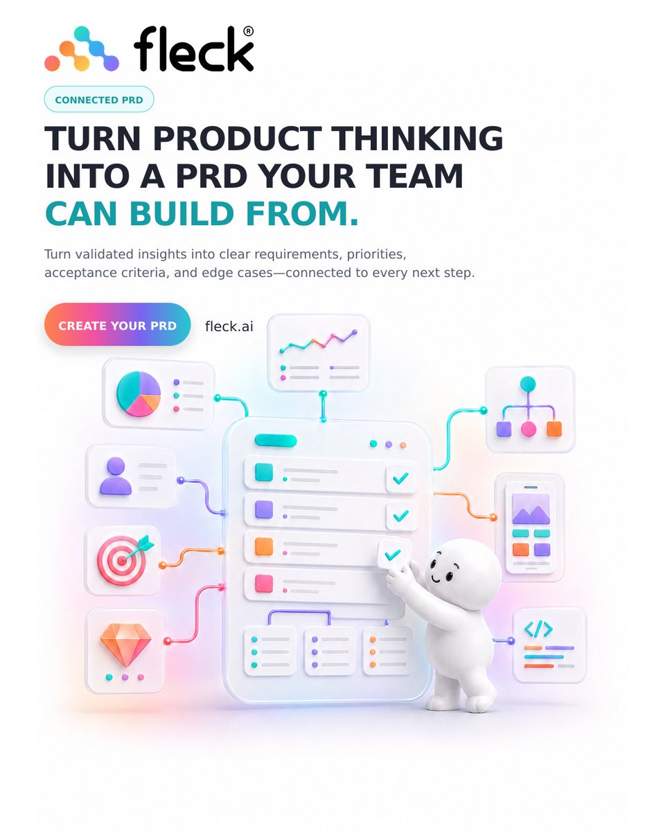 Fleck_AI's tweet photo. Less ambiguity. Fewer missed states. A clearer path from idea to build.

Create your next product with Fleck AI at https://t.co/WjZGBO35lY https://t.co/vxNqQb59TY
