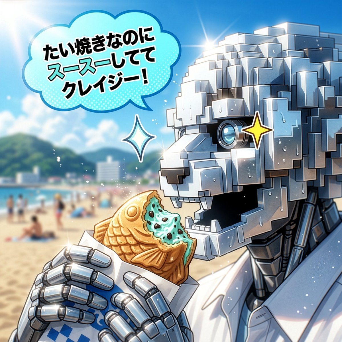 JunkfooderCom's tweet photo. GIGOで
たい焼きがチョコミント！

なんかさ、割ったときの色が
エイリアン👽

温かいのにスースーして
なかなかクレイジー！

俺好き。

だけど普通の人は難しくない？w

チョコミン党 https://t.co/xPS5aWwsOy