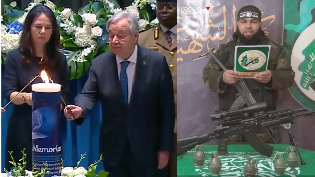 JakeWSimons's tweet photo. Just the UN secretary general lighting a candle in memory of this guy. 
Yes really.
Details in first reply. https://t.co/wEPMDDSZkd