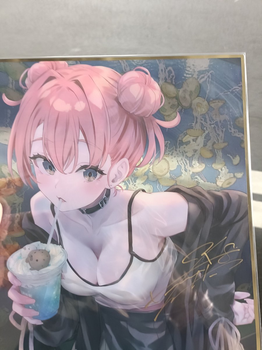 涼海すう 直筆 生写真 ハニフェス ぽんかん先生のサークルで購入した新刊セット、入っていたクリア色紙で
