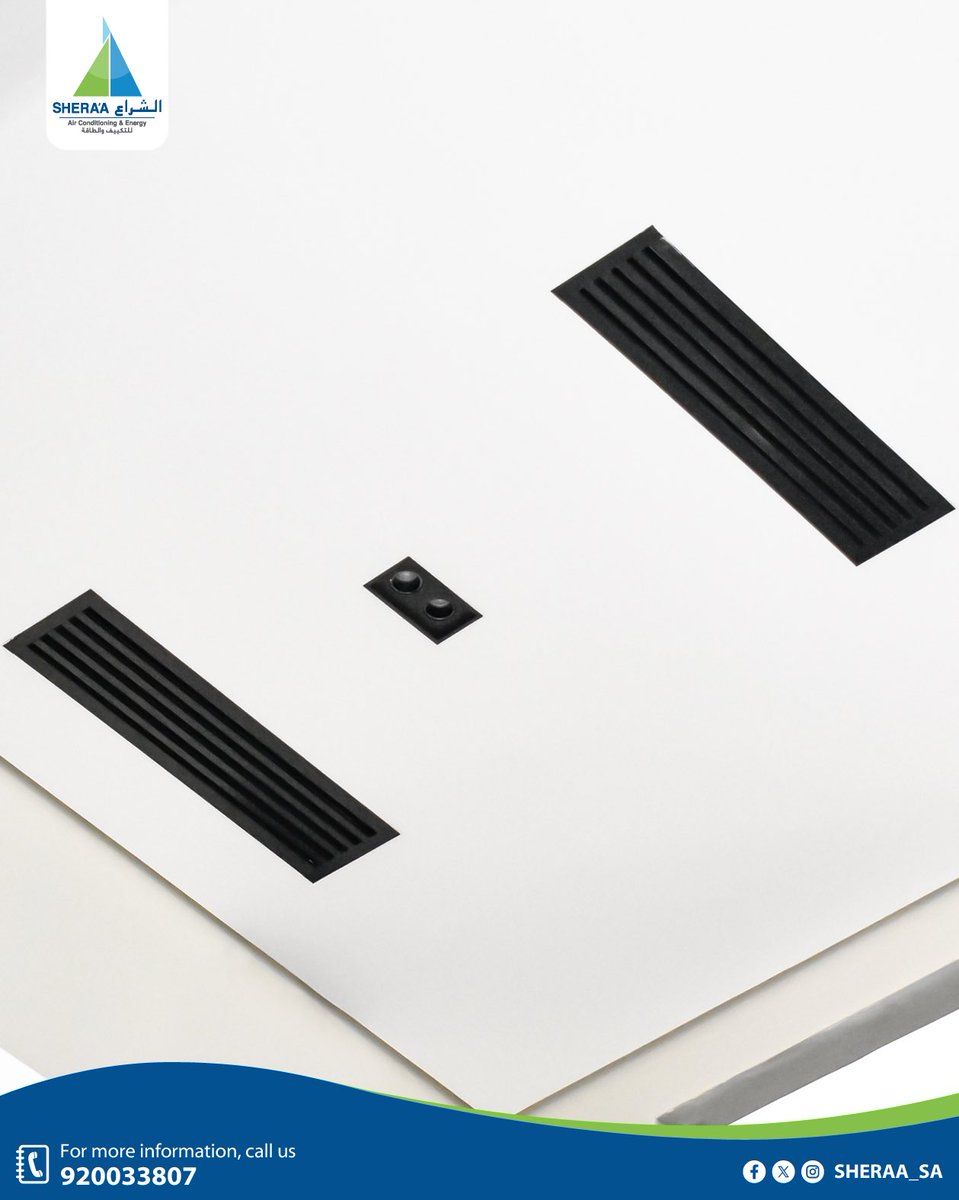 sheraa_co's tweet photo. راحة لا ُترى..لکنك تشعر بها في کل لحظة. مع أنظمة التکییف المخفیة )Concealed Duct(، نوفر لك تبريدا متوازًنا بتصمیم أنیق ینسجم مع دیکور المکان، لیجمع بین الأداء العالي والمظهر العصري.
توزیع هواء مثالي في جمیع أنحاء المکان تصمیم مخفي یحافظ علی جمال المساحات تشغیل هادئ وکفاءة عالیة https://t.co/8KMnB8zDBo