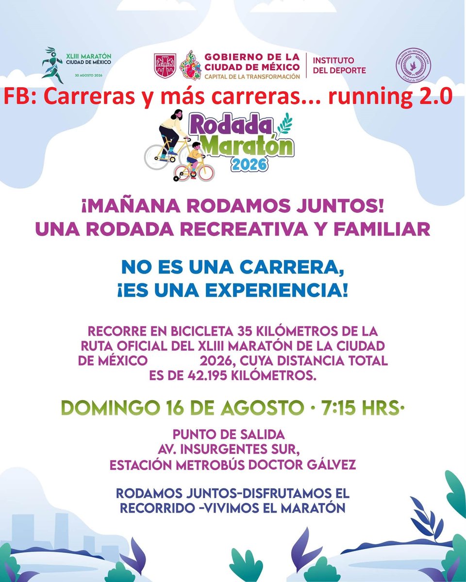 CpContador's tweet photo. Rodada Maratón Ciudad de México... https://t.co/HpREKYv8cD