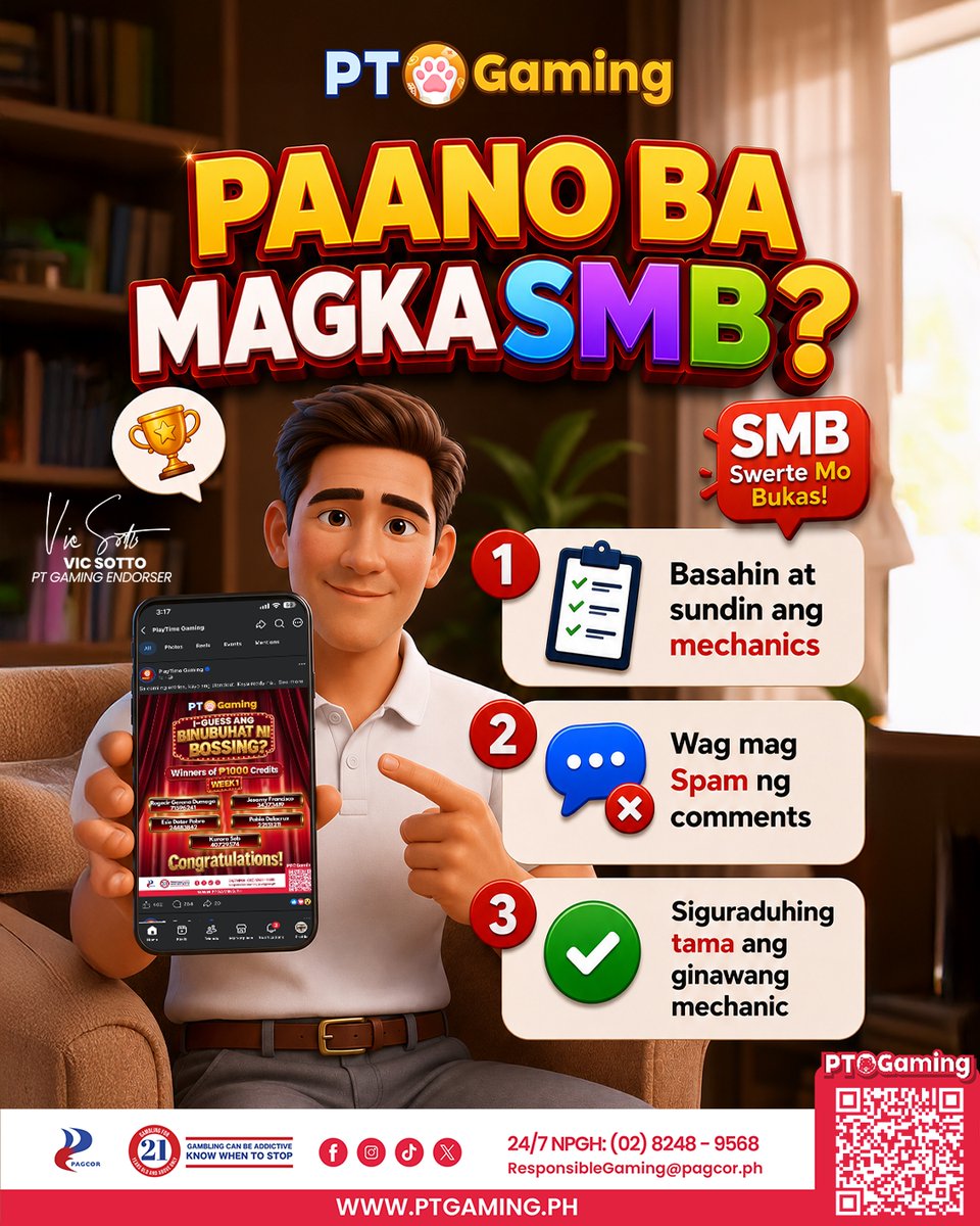 PTGamingph's tweet photo. Gusto magka-SMB? 👀
Simple lang—basahin at sundin ang mechanics!
Baka ikaw na ang susunod na mapili!
💰 Get ₱2,980 new player bonus & 1.5% unlimited cashback +2% slot return
📲 Download now: https://t.co/zIT2aJ5qqR
#PTGaming #No1LegitGamingPH #MostExclusiveGamePH #SMB https://t.co/NDBVOyj3AO