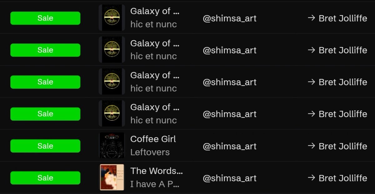shimsa_art's tweet photo. Dear @mrbretjolliffe thank you so much for collecting my works again, your continued support means a lot to us, this #SUNDAYSWEEP is so fun 🙂↔️🥂♥️ https://t.co/F5C0uSKFTV
