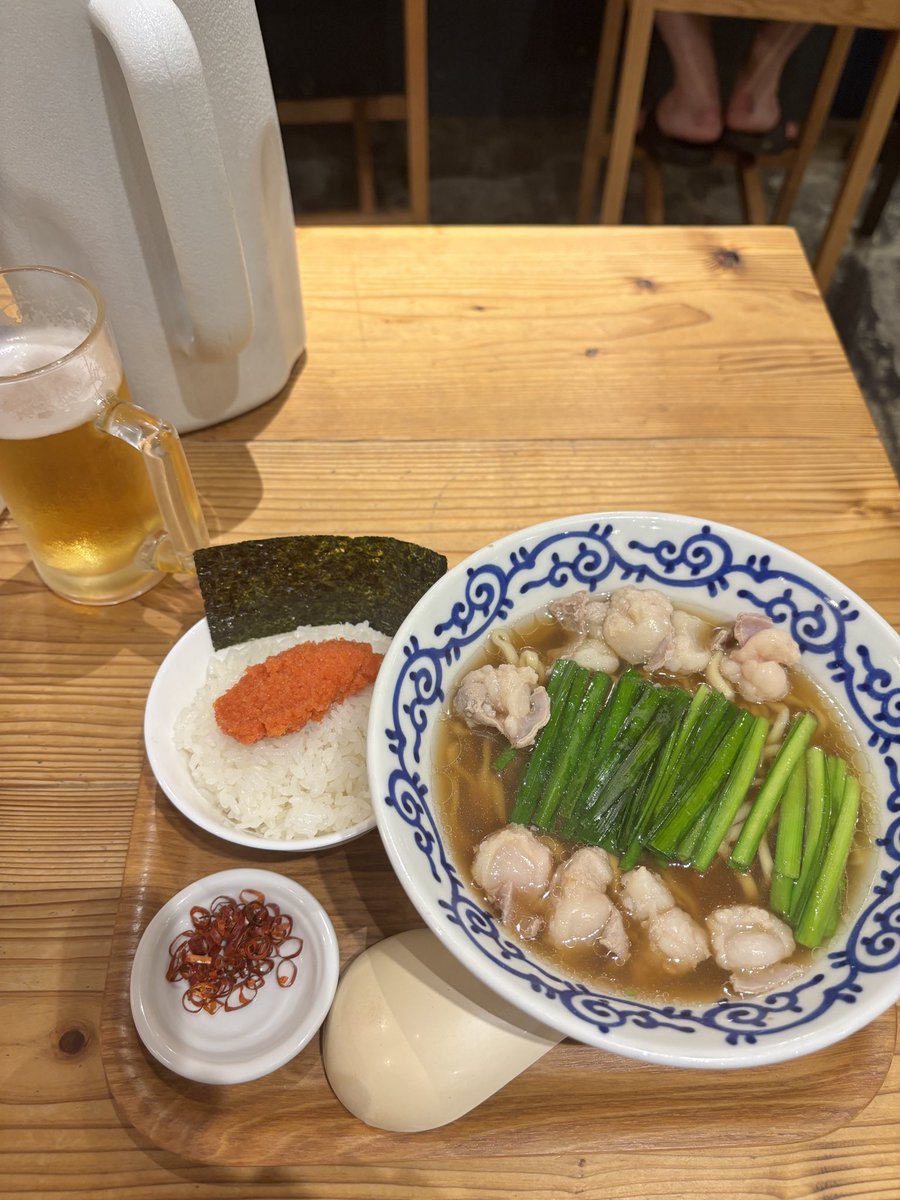 camels1968's tweet photo. 博多駅でいつもの、もつラーメンめんたいご飯。成人病促進セット https://t.co/oYASNmzM6i