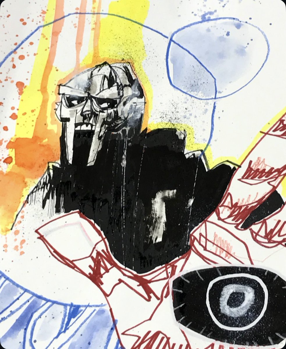 JimMahfood's tweet photo. Weekend MF. 
💀💀💀
#mixedmedia #mfdoom #jimmahfood https://t.co/hiM7QDf1NE