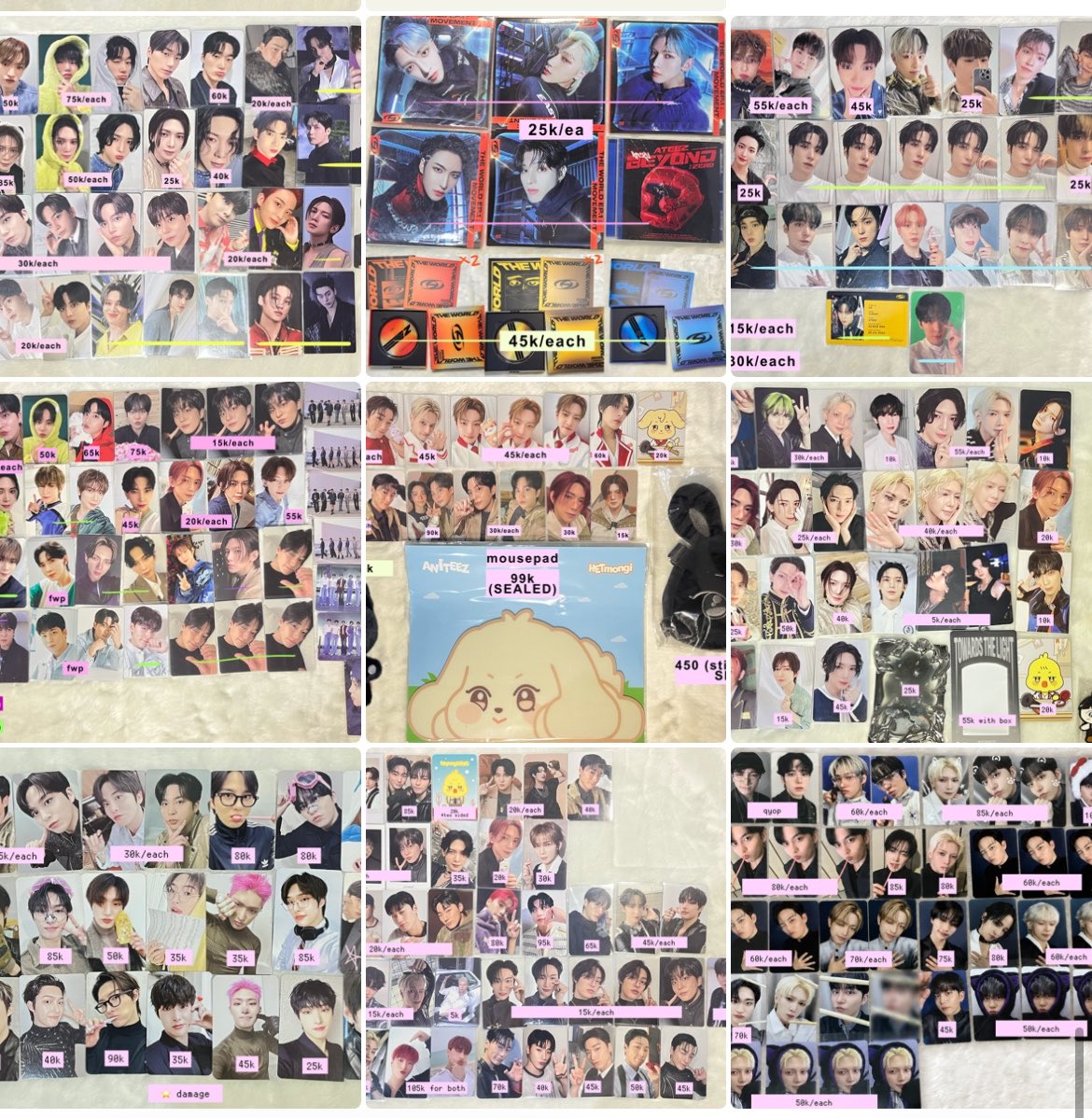 iloaffuu's tweet photo. ꒰ა WTS CLEARANCE SALE ATEEZ ໒꒱

‼️ PLEASE READ THE TNC BEFORE CLAIMING ‼️

for any questions/details, dm me! mt after dm so i don’t miss ur msg .

에이티즈 포카 포토카드 포카 양도 에이티즈 
홍중 성화 윤호 여상 최산 민기 우영 종호
#pasarATEEZ #ตลาดนัดATEEZ (cont..) https://t.co/Owr4HhizqH