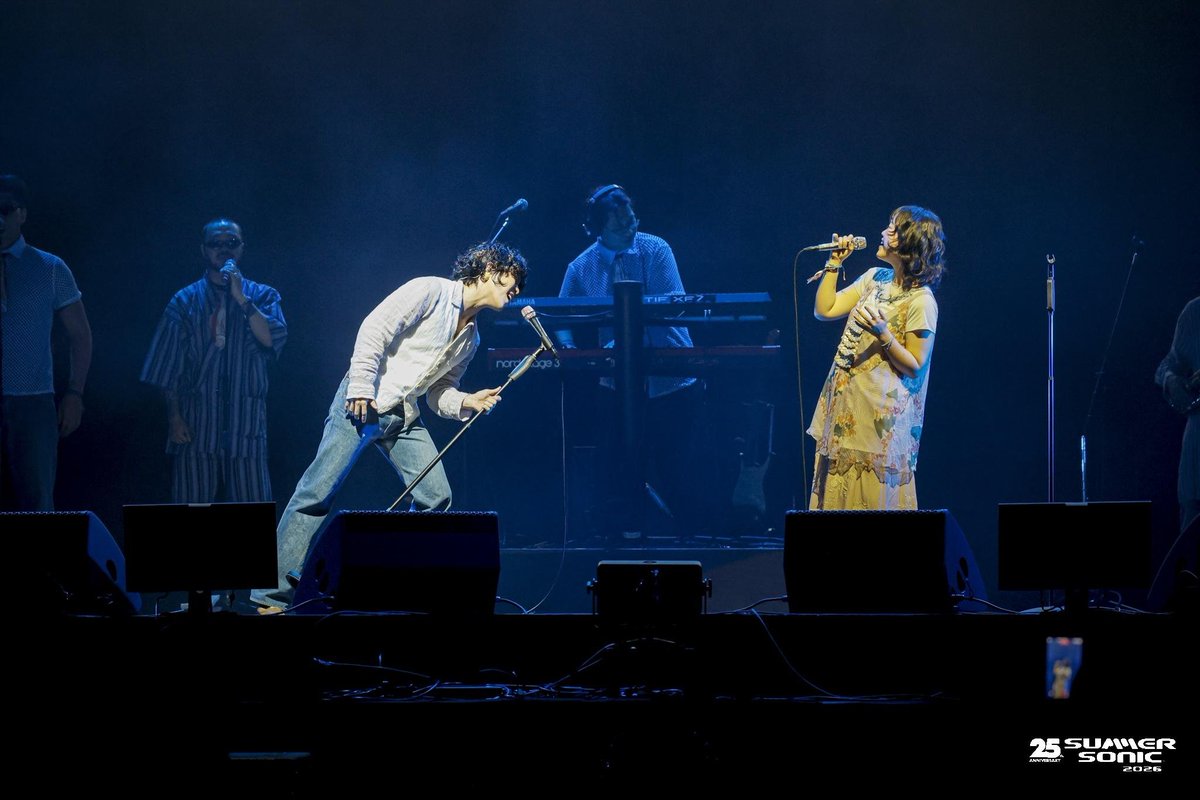 akmu_updates's tweet photo. [260816] AKMU performs at 'SUMMER SONIC 2026' - Tokyo 🇯���

📌 Setlist:
1. Spring Colors
2. Paid With Bugs
3. How People Move
4. Love Lee
5. 200%
6. Joy, Sorrow, A Beautiful Heart
7. Nakka
8. Dinosaur
9. Endangered Love (Chanhyuk &amp; Suhyun)
10. Last Goodbye
11. Stains

---

[1/3] https://t.co/F24PUvj43f