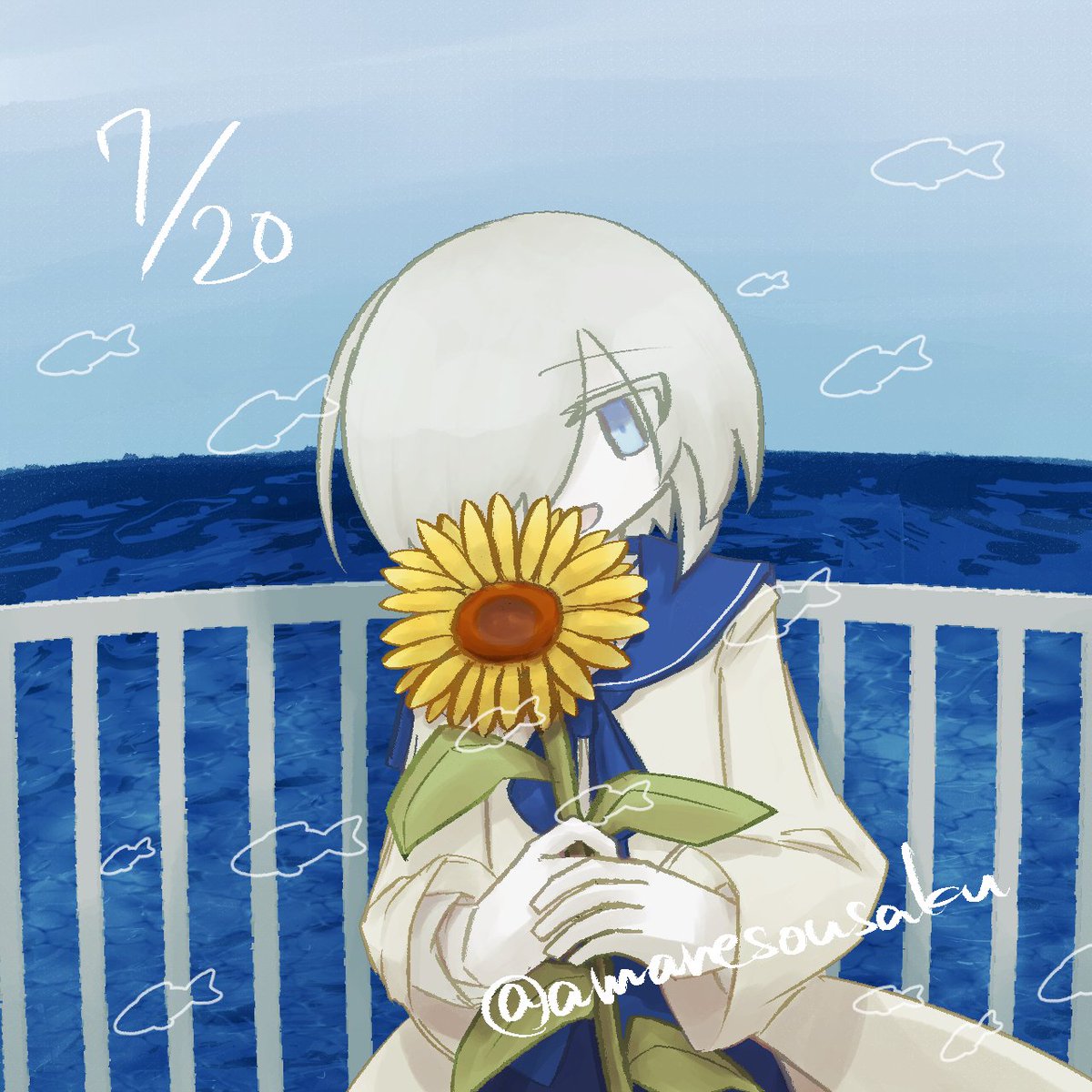 amanesousaku's tweet photo. 誕生日でしたという絵 https://t.co/qqHCeX3mHw