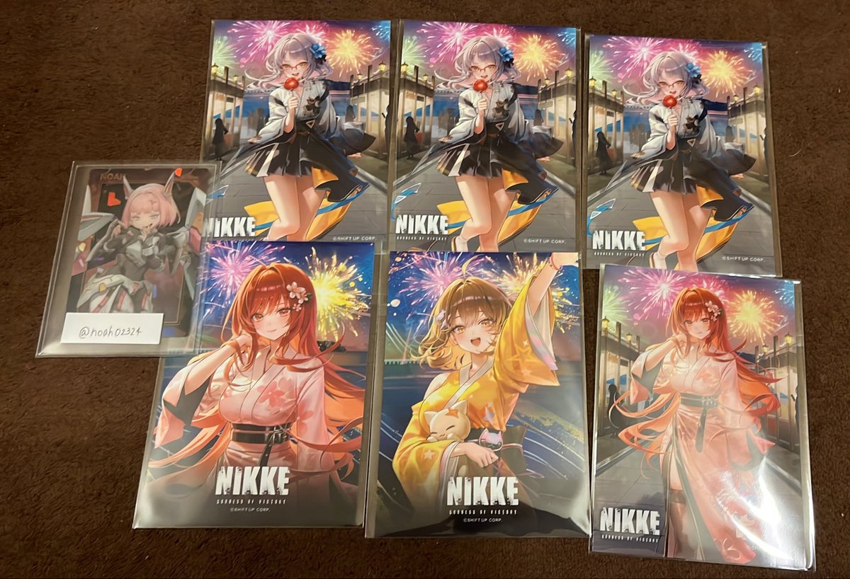 noah02324's tweet photo. 勝利の女神：NIKKE ニケみくじ 交換

【譲】【L判】

縁日巡り ネオン 3 ラピ 
海辺散策 ラピ  アニス

【求】【L判】

シンデレラ 2種
海辺散策 セイレーン ネオン

Yahooフリマでのゆうパケットポストminiの匿名交換希望しております。
お気軽にお声かけください。
よろしくお願いいたします。 https://t.co/6iwTCExMgF