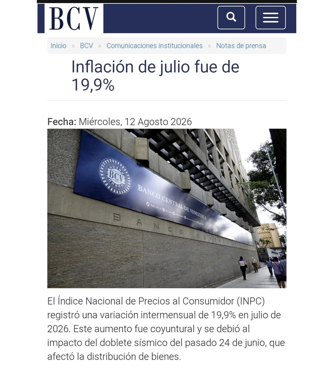 HeverCastroB's tweet photo. AHORA EL RÉGIMEN CULPA A LOS TERREMOTOS DE TODOS LOS PROBLEMAS DEL PAÍS:

Como el cuento de las sanciones ya se trilló, pasó de moda y además las están quitando progresivamente, el régimen se buscó un nuevo culpable. 

Hace poco dijeron que los apagones y fallas eléctricas eran culpa de los terremotos. Ahora el BCV afirma que la inflación de julio subió a 20% en toda Venezuela por los terremotos. Obviamente fue una tragedia que afectó a miles de familias, pero es exagerado y falso generalizar para justificar ineficiencias de otra naturaleza.

Esta gente no se cansa de buscar excusas para tapar la ineficiencia, desidia y corrupción que arrastra el país desde que Chávez tomó posesión en 1999.

Un día de estos van a decir que a Delcy Rodríguez le vino la menopausia por los terremotos del 24 de junio, pero que ya tenía perimenopausia por las sanciones.