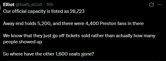ThatAndyT's tweet photo. @bwfc_elliot @SNYARO1 "I literally mentioned the segregation. Try reading the tweet again"

Where did you literally mention the segregation? https://t.co/QyWklt4ywT