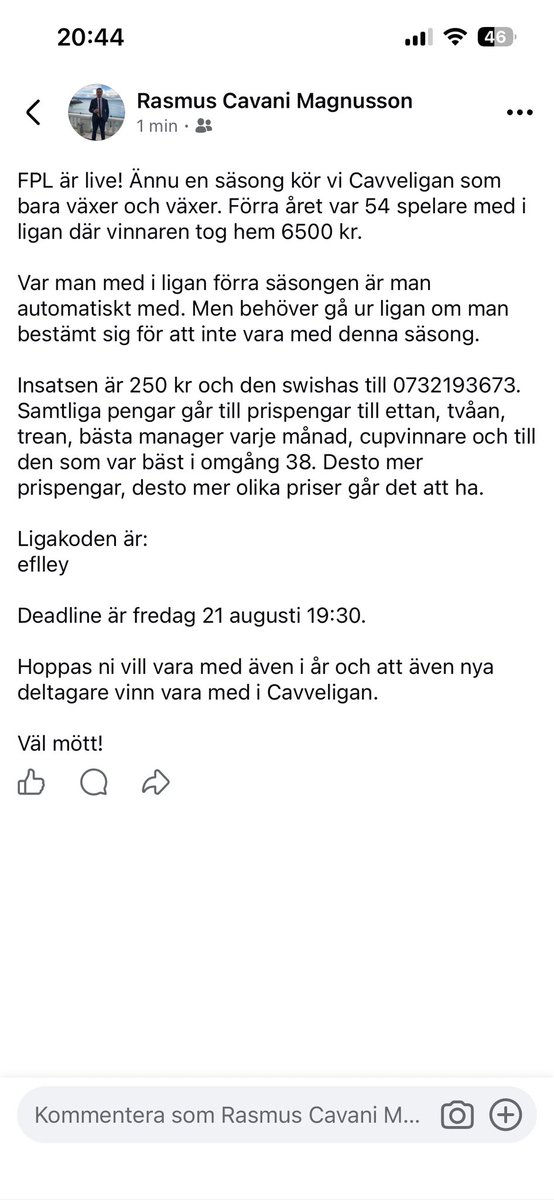 mangemagnusson's tweet photo. 39 deltagare just nu. Brukar trilla in fler under sista veckan. Vi går mot nytt rekord. Häng på! https://t.co/0fVarVlowE