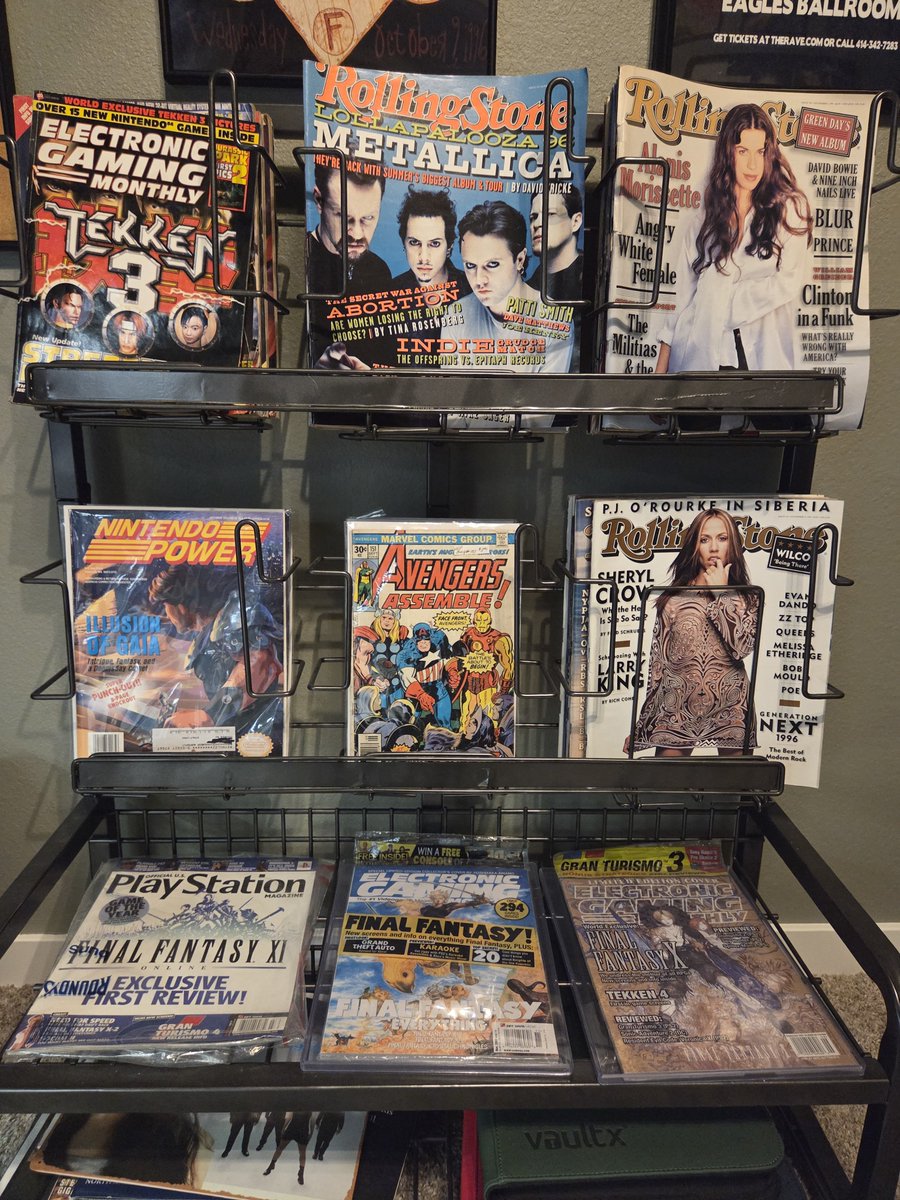 The_Audacityy's tweet photo. My collectibles room. I collect physical media and concert posters of bands I've seen live 🖤 https://t.co/7YV0yfW58s