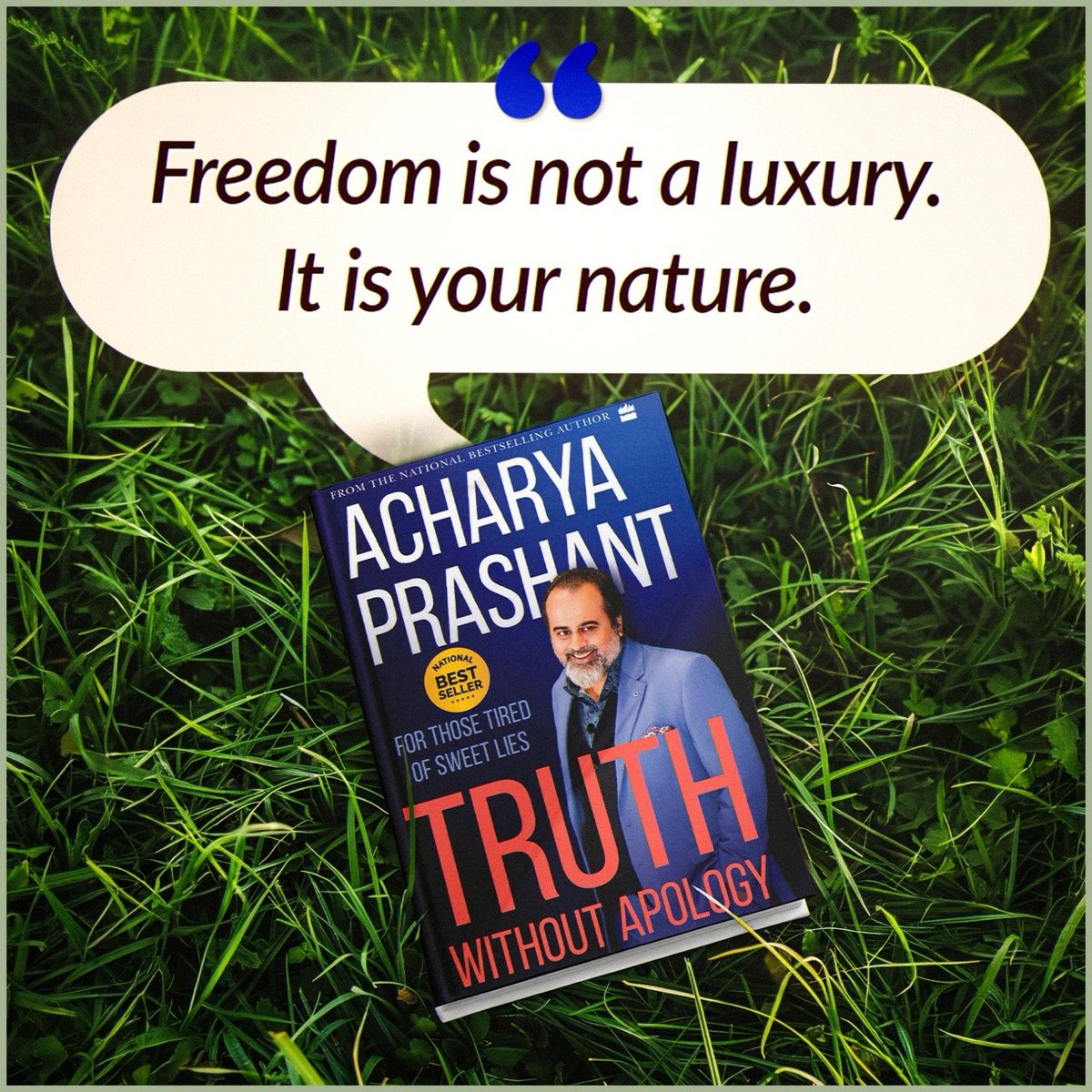 Advait_Vinay's tweet photo. The Cage Feeds, The Sky Frees

Until you agree with freedom, you will remain restless. You will remain incomplete. You will remain a bird with wings folded in fear.

*Truth Without Apology पढ़ें:* https://t.co/GXlEe3Oyzu

#AcharyaPrashant

~ PrashantAdvait Foundation, on Acharya Prashant App.

Download Now -

https://t.co/C6xCty7QR6