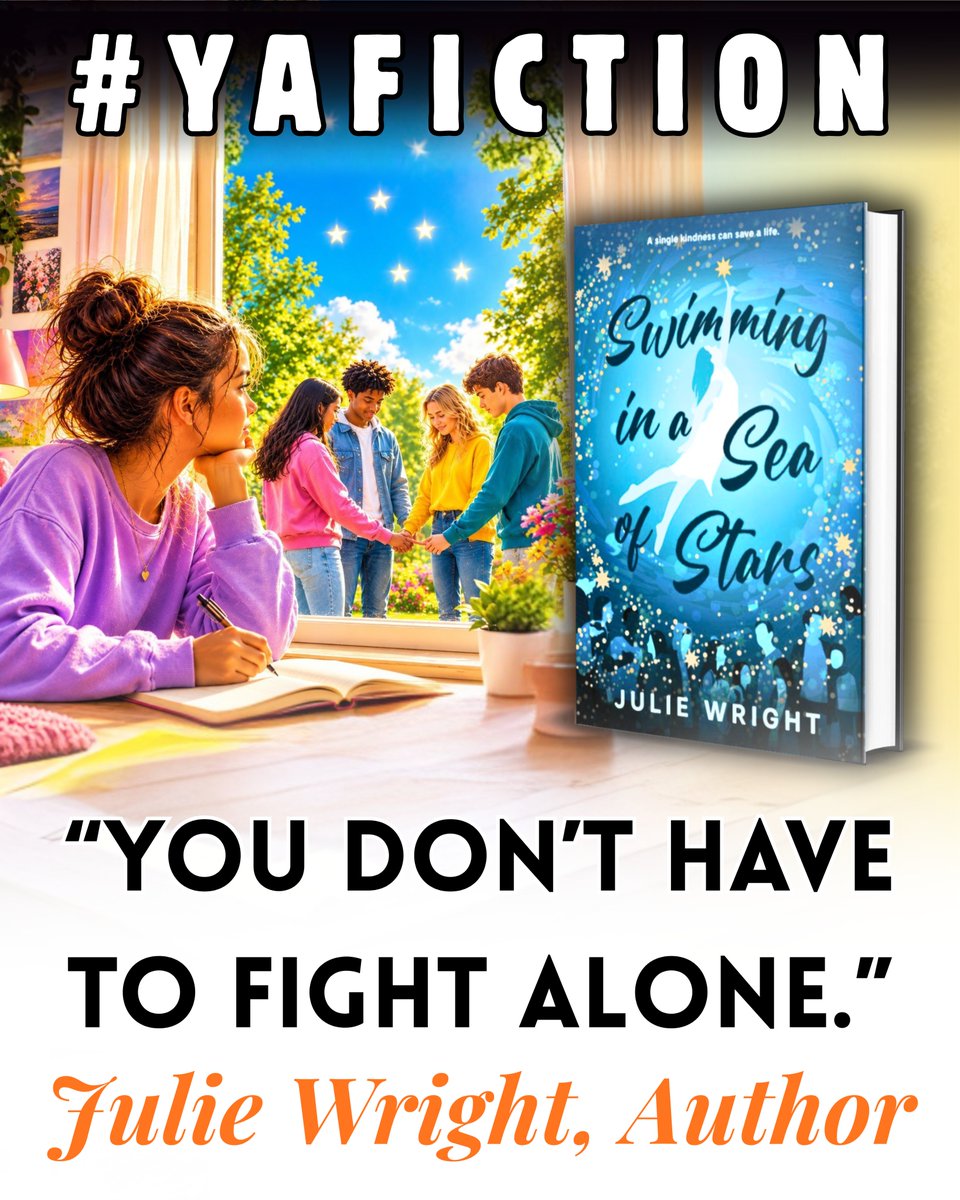 TwBookClub's tweet photo. "Swimming in a Sea of Stars" by Julie Wright (@scatteredjules) follows five teenagers facing struggles behind closed doors.

Amidst it all, they discover that connection can turn isolation into hope.

Available in all formats from all major retailers.

Publisher: @ShadowMountn https://t.co/NXnlkq0Ebd
