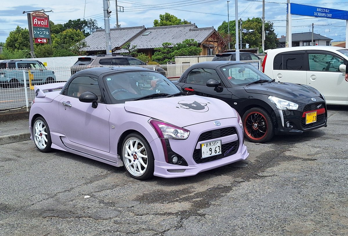 kurona_copen's tweet photo. お盆最後のお休みだから洗車してたらコペチキが来て一緒に洗車した〜＞ ̫＜ https://t.co/GvwTfREdys