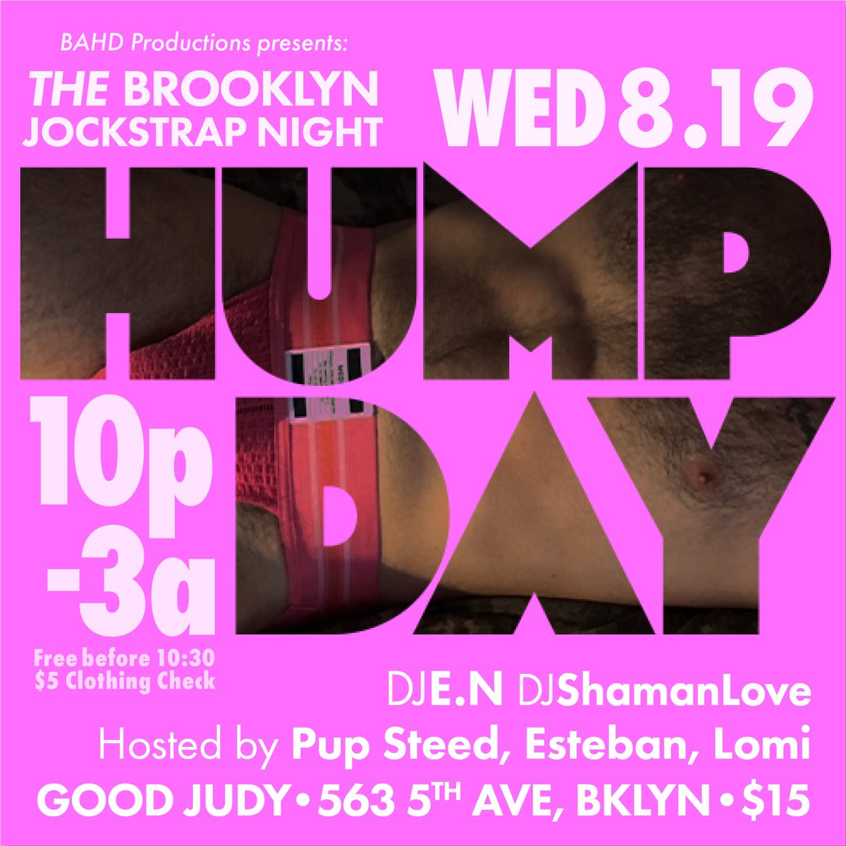 GaySexInNYC's tweet photo. Hump Day on Wednesday at Good Judy, 563 5th Ave, Brooklyn. 10p-3a. https://t.co/lyAsNwdZoO