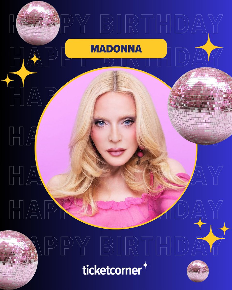 ticketcorner_R's tweet photo. 🪩 Time goes by so slowly… sauf quand #Madonna enchaîne les eras. 💅 Des tubes, des looks, des scandales et + de 40 ans à redéfinir la pop. À 68 ans, avec «Confessions II» tout juste sorti, elle continue de surprendre. Happy Birthday, Queen. 👑💕 #Ticketcorner https://t.co/nMCdkxllOt
