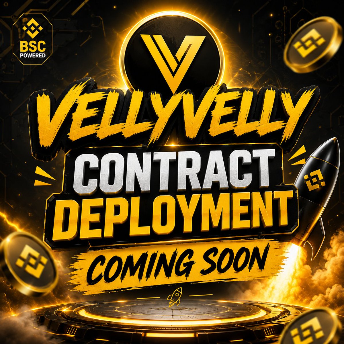 Vellyvellyguy's tweet photo. 🚀 VELLYVELLY CONTRACT DEPLOYMENT — COMING SOON!

We’re deploying EARLY because the utility we’re building is ready to take shape. 🔥

Utility first. Community always. 🟡⚫

Stay locked in. $VELLYVELLY is just getting started. 🚀

#VELLYVELLY #BSC #Crypto #Web3 #BNBChain https://t.co/f0KLcSUIPd