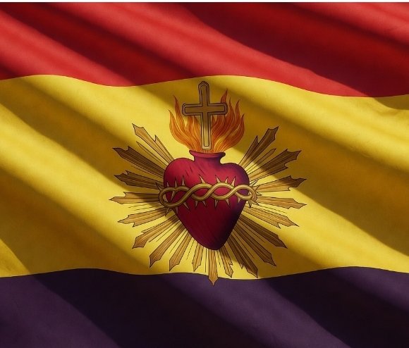 JaimeMercant's tweet photo. Prefiero la bandera rojigualda, pero ésta, la verdad, no me disgusta en absoluto:

¡LA REPÚBLICA DE DIOS Y GOBIERNO DE CRISTO! https://t.co/5Q2rJZ4mp4