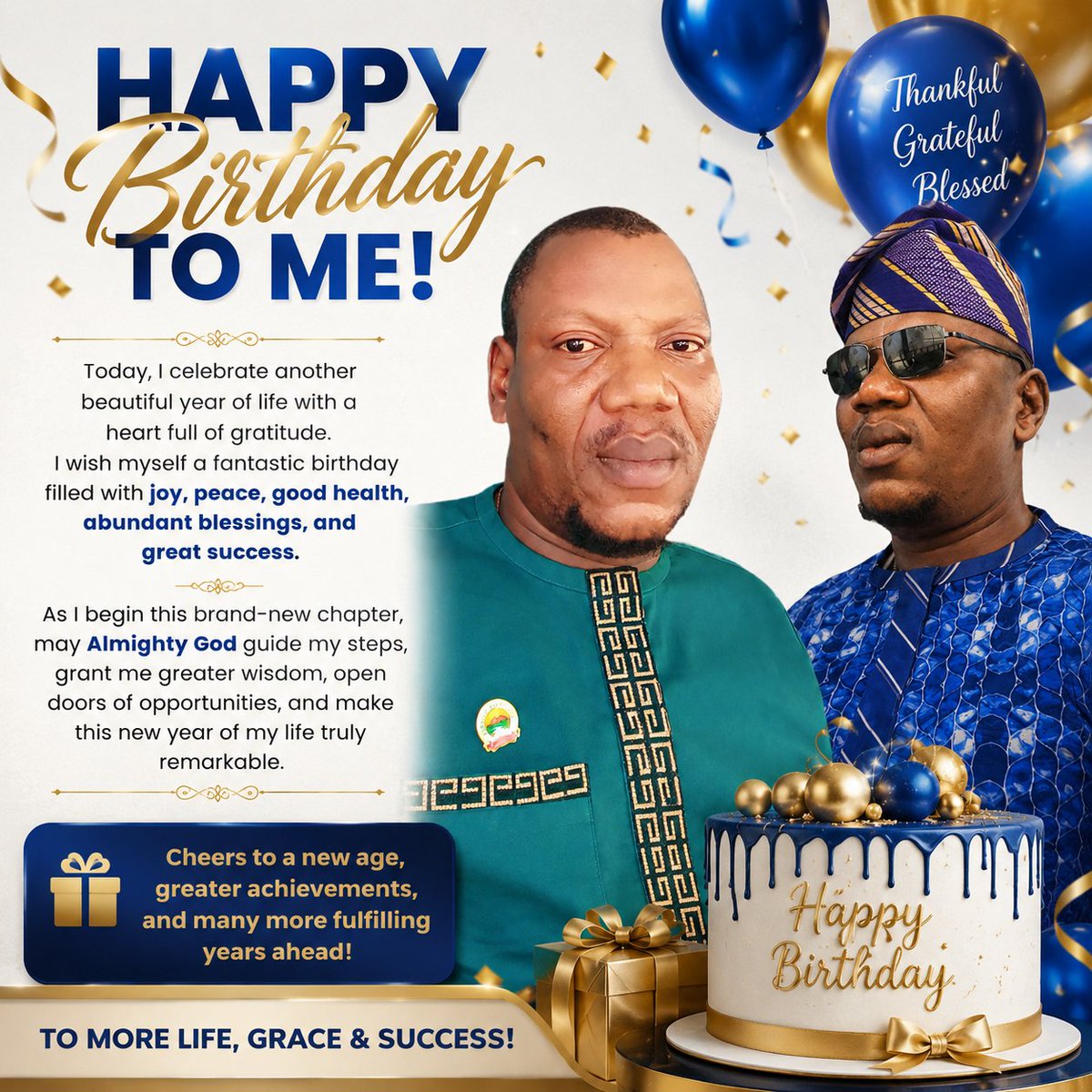 GcfrOba's tweet photo. Rejoice With Me
Today is my Birthday 

I look at the past with gratitude, the present with clarity, and the future with a lot of hope.I return all glory unto the Lord. https://t.co/iaIdCmAEJh