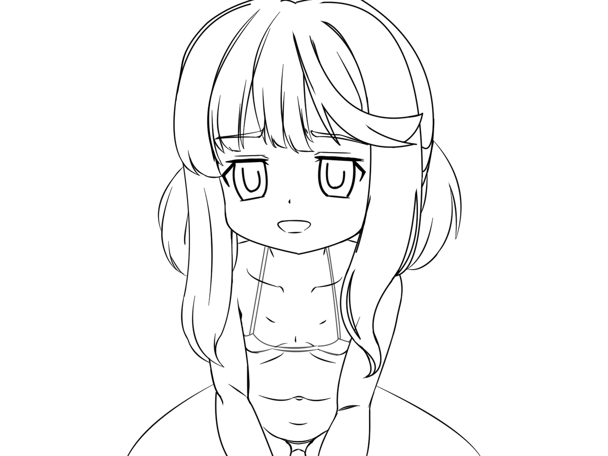 b_jido's tweet photo. 土佐より帰宅してから油蟲先生のニコ生配信を見ながら描き始めた艦これの対馬ちゃん。俯瞰ムズイ・・描いてる間から自分の能力に限界を感じるが前はもっと描けなかったし、まあよし。でも顔が可愛く描けるようになりたい。 https://t.co/DkyWYqt6Js