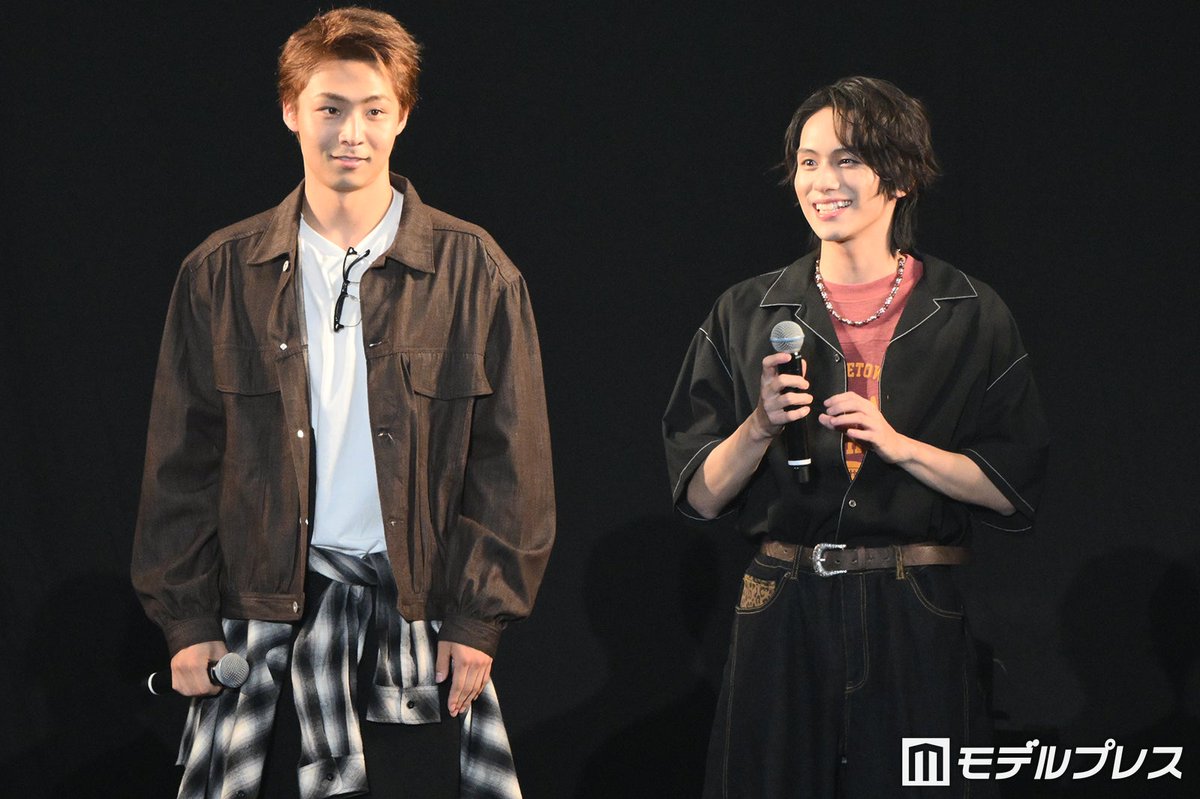 modelpress's tweet photo. 【🧡TGC松山2026🧡】

八村倫太郎、初愛媛満喫🍊✨️

📸高画質写真
https://t.co/O0TnZ1g5T3

山下幸輝にお願い「連れて行って～」

@qpitdef @Rintaro_watwing https://t.co/9NVnyeDbbx