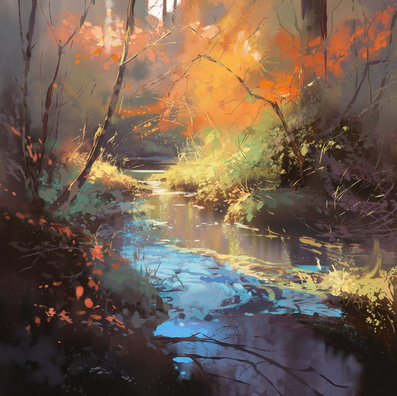NathanFowkesArt's tweet photo. Creek from a trip to Northern California. https://t.co/VMZQZGjnOS