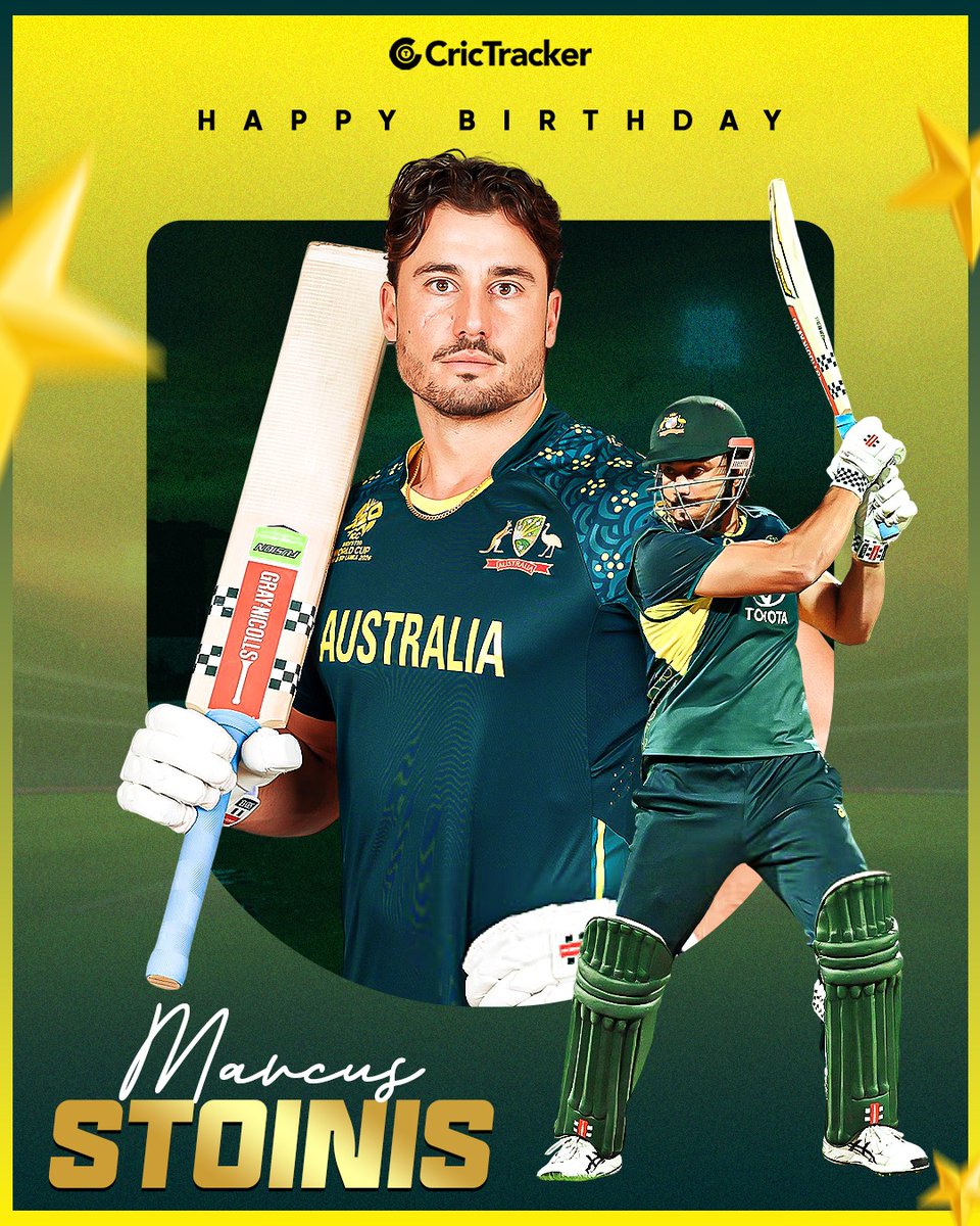 Cricketracker's tweet photo. Wishing Australian all-rounder, Marcus Stoinis, many happy returns of the day ๐
#MarcusStoinis #CricTracker #Birthday #CricketAustralia https://t.co/HApA594b9d