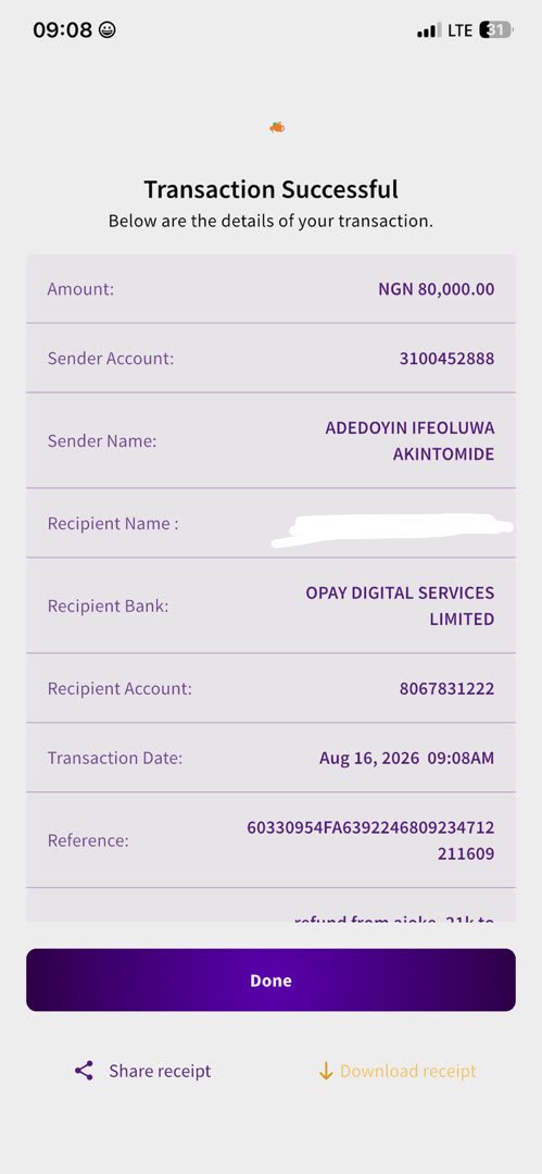 Ajokeaadee's tweet photo. I had to delete so I could cover their names. 

Frame 1: This was the refund for my last hospital bill, which I had borrowed money to pay so I could be discharged. I repaid the loan immediately after I received the 300,000.

Frame 2: Refund for the goat meat that went bad while I was away.

Frame 3: Another refund for goat meat, which I processed this morning.

Frame 4: the proof for the hospital 80k bill. 

I received 1k, 500 naira, 3k, 10k and 5k yesterday.