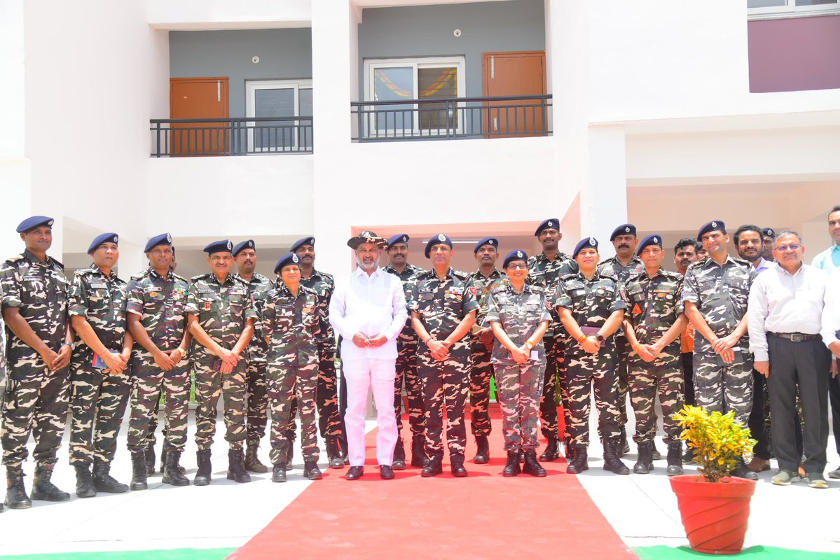 bandisanjay_bjp's tweet photo. Our Sashastra Seema Bal (SSB) @SSB_INDIA personnel stand guard in some of the most challenging conditions, protecting our borders and combating drug trafficking, arms smuggling, human trafficking, illegal migration, fake currency and organised crime.

Glad to inaugurate 48 newly constructed family quarters for SSB personnel at Ibrahimpatnam, Rangareddy district.

These are not merely houses. They reflect the priority Hon’ble PM Shri @narendramodi ji Government accords to the welfare and dignity of our jawans and their families. 
“When a jawan knows that his family has access to secure housing, quality education and healthcare, he can serve the nation with greater confidence and focus”. 

It is also commendable that SSB is strengthening border security through modern technology, including drones, CCTV surveillance, thermal imagers, night-vision devices, GPS-based patrolling, secure digital communication and GIS-based planning.

Under the leadership of Hon’ble PM Shri @narendramodi Ji and the guidance of Hon’ble Union Home Minister Shri @AmitShah Ji, our Government remains committed to modernising our forces while ensuring better housing, healthcare, education and overall welfare for our jawans and their families.