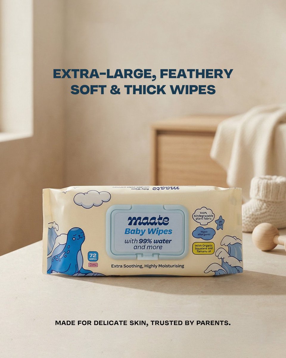MaateMaldives's tweet photo. Maate 99% Water Baby Wipes will soon be joining our product range and will be available in the Maldives. 🇲🇻🌿💚

Pure. Powerful. Plant-Based. 🌿💧

No harsh chemicals. No fragrance. Just gentle, everyday love for your baby’s skin. 🌿🩷 https://t.co/x8lEbUdg4J