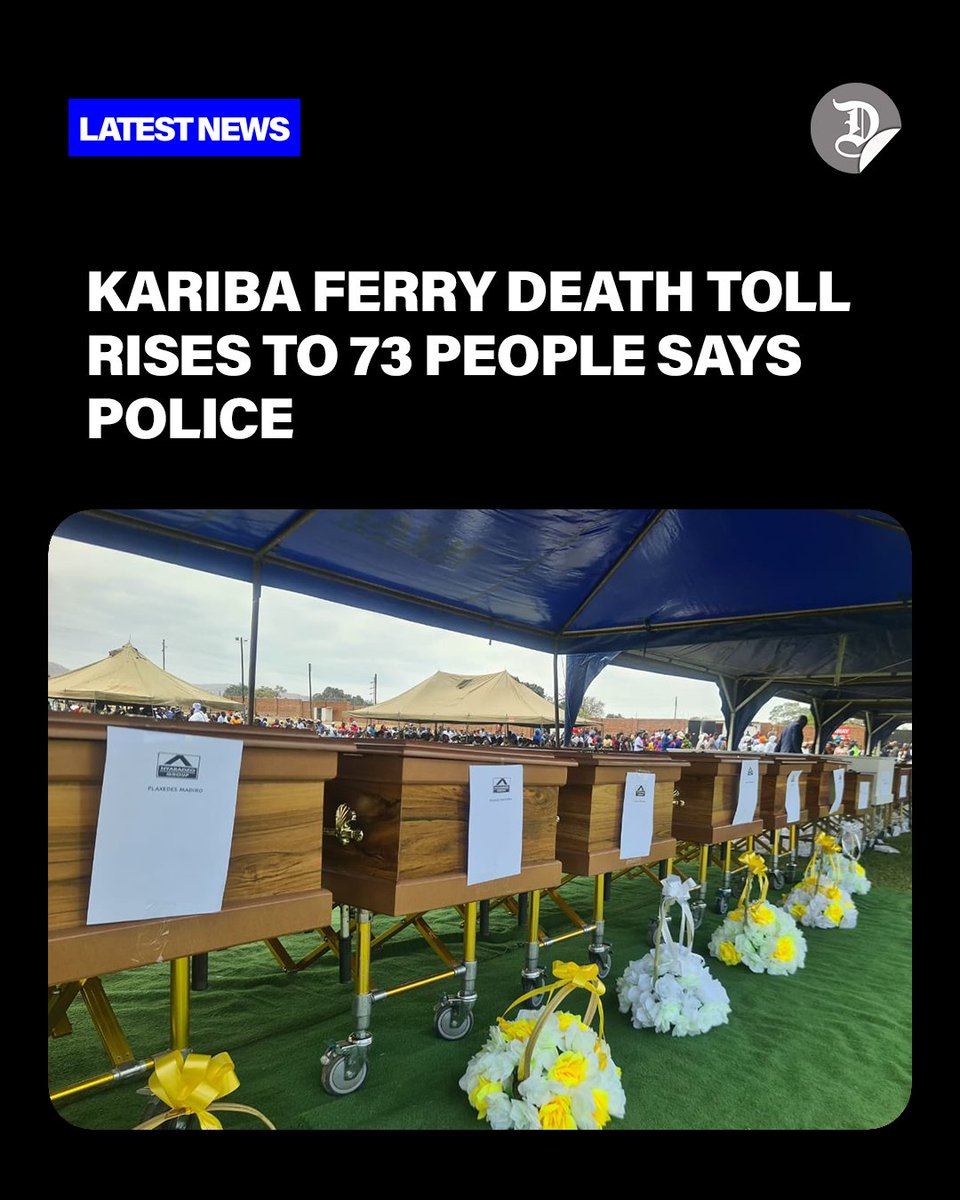 DailyTimesNow's tweet photo. #KaribaFerryDisaster: 18 children were among more than 70 people killed when an overloaded ferry capsized on Lake Kariba in Zimbabwe this week, police said Saturday after rescuers recovered more bodies. The ferry capsized in strong waves on Tuesday. https://t.co/GHvfDbFyN7
