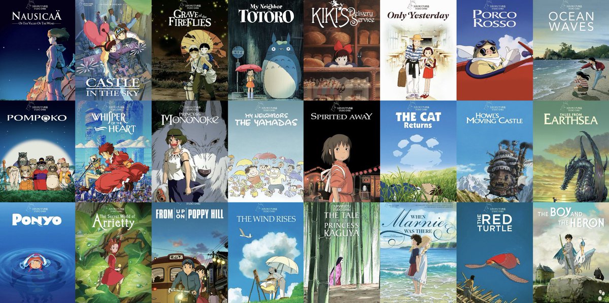 vendredimai's tweet photo. ยกให้อนิเมชั่นจาก studio ghibli เป็นอีก comfort movie ที่ไม่ว่าเวลาจะผ่านไปกี่ปีเราก็มักจะจิ้มสักเรื่องนึงเพื่อกลับมาดูซ้ำ เป็นสตูดิโอที่ทำพล็อตออกมาได้หลายแง่มุม งานภาพสวย เพลงประกอบเพราะ เชื่อว่าทุกคนต้องเคยเห็นผ่าน ๆ ตากันมาบ้าง เพราะมีอะไรที่ iconic ค่อนข้างเยอะ ส่วนใครที่ยังไม่เคยดูแนะนำเลยค่ะ รับรองว่าจะต้องตกหลุมรักสตูดิโอนี้แน่นอน 🥹🤍🤍
