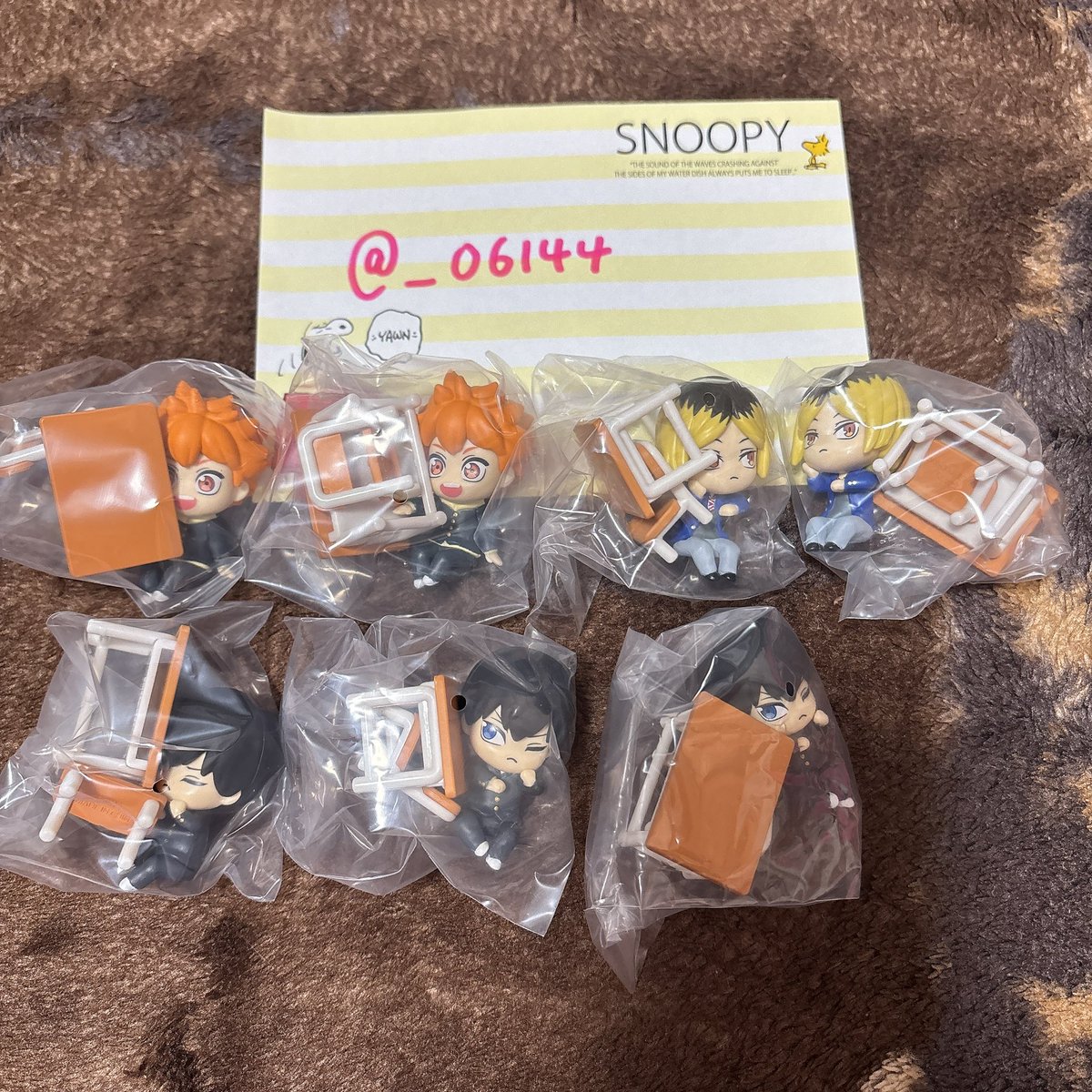 _06144's tweet photo. 【交換】ハイキュー!! お勉強タイムFig.

譲：日向翔陽×2、孤爪研磨×2、影山飛雄×3

求：黒尾鉄朗

郵送での交換希望。
できればまとめての交換を希望ですが、単品も可能です。
お気軽にお声掛けお願いいたします🙇‍♀️ https://t.co/OwiGzii43w