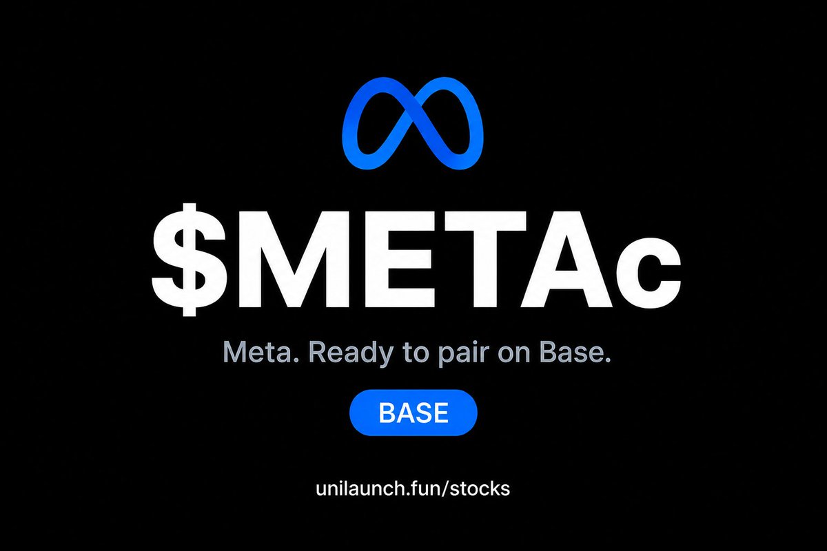 unilaunchdotfun's tweet photo. $METAc ready to pair on UNI Launch.

Contracts are ready.

Launch opens when Base deploys liquidity. https://t.co/LapBYXRwAY