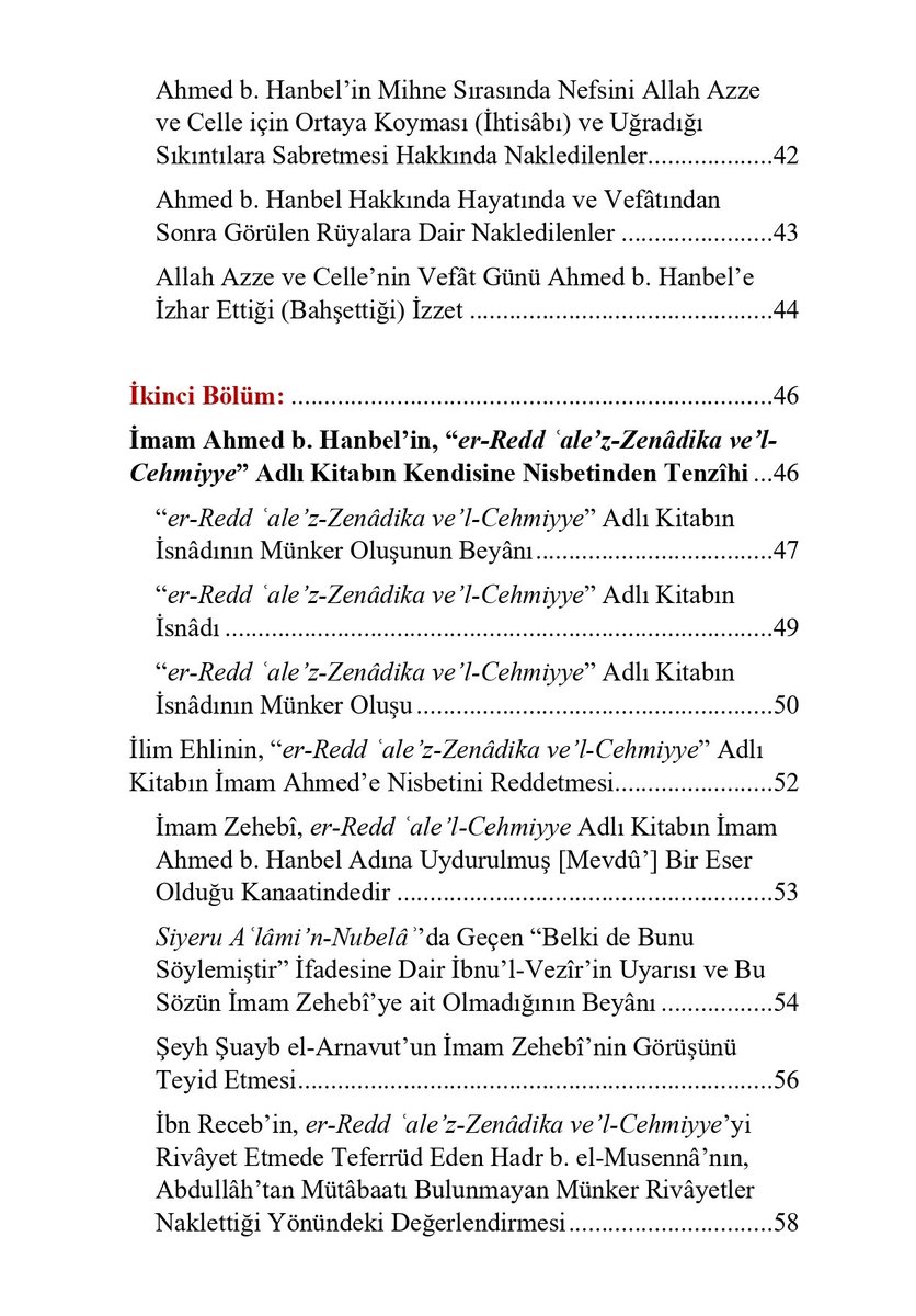 TahkikN's tweet photo. İmam Ahmed'in Yazmadığı Kitap
er-Redd ʿale’z-Zenâdika ve’l-Cehmiyye’nin
Gerçek Müellifi Kimdir?

Kitabın fihristi ⤵️ https://t.co/fTbN8c47BE