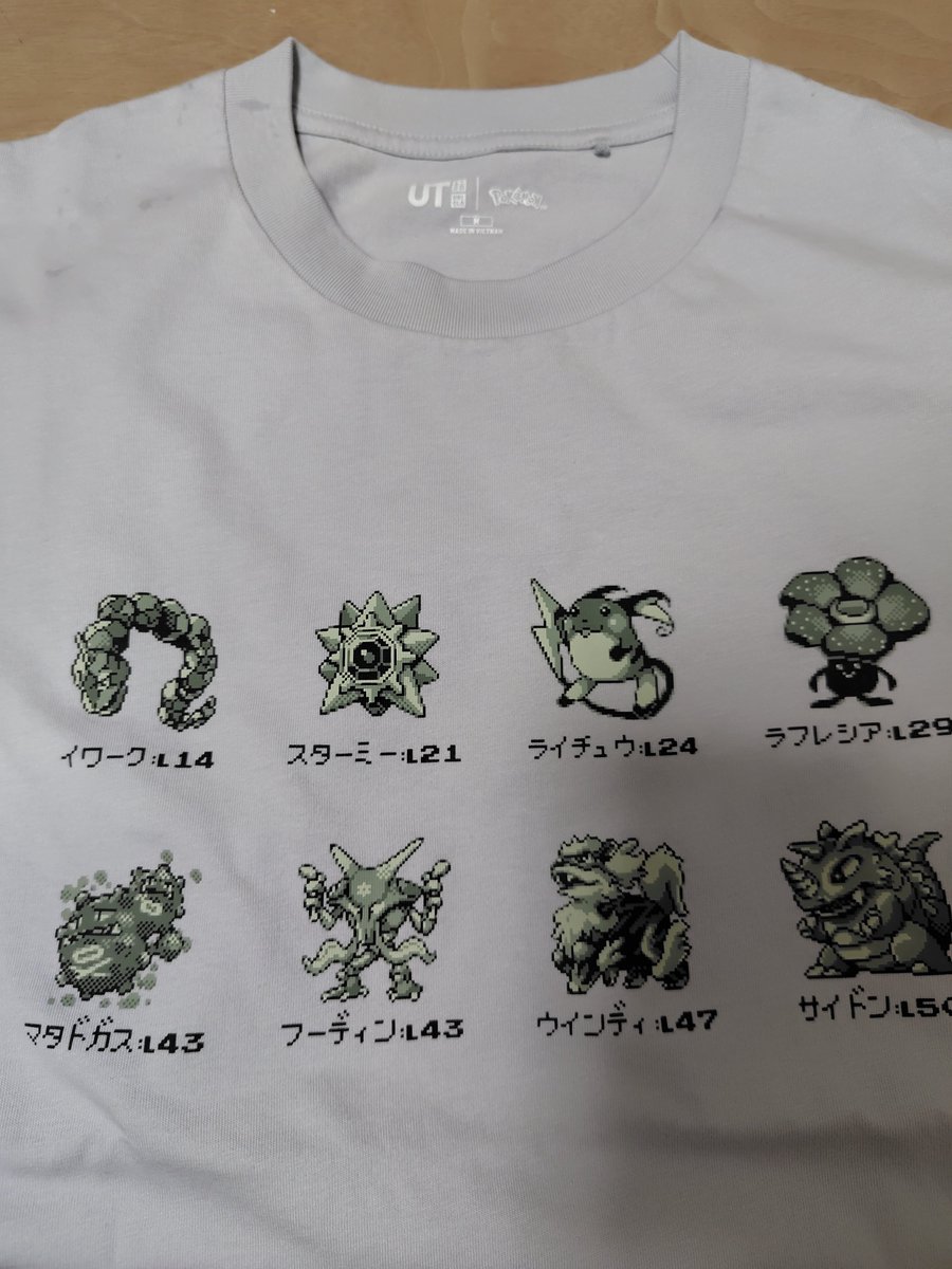 ani0410_2x's tweet photo. 子供と服を買いにユニクロ行ったら、親世代を直撃させるデザインがあったのでまんまと買ってしまいました。
レベルまで書いてあるのはズルい。 https://t.co/dFtc0YgW9S
